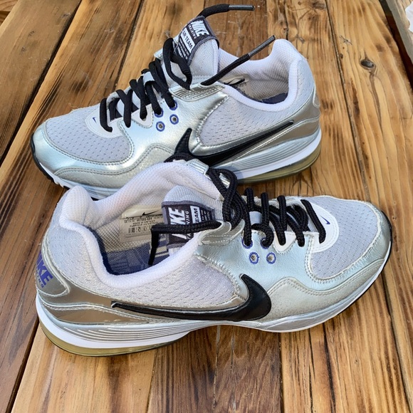 Retro Metallic Silver Air Team Training Nikes sz 7 - Picture 5 of 12